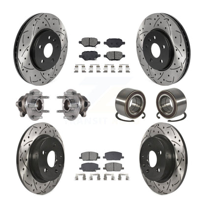 Kit de plaquettes de Rotor de frein, roulement de moyeu avant et arrière (10 pièces) pour Buick Encore Trax FW