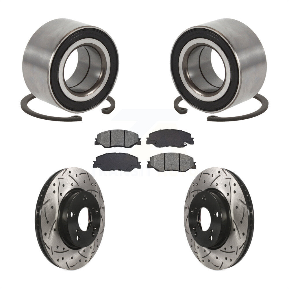 Kit de plaquettes de Rotor de frein, roulement de roue avant, fente percée, pour Honda Insigh 2019 – 2022
