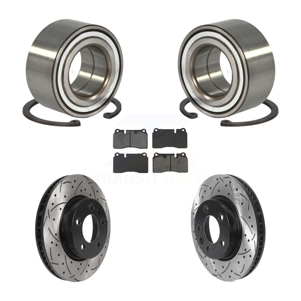 Kit de plaquettes de Rotor de frein, roulement de roue avant enduit de fente de perçage pour Volkswagen Touare