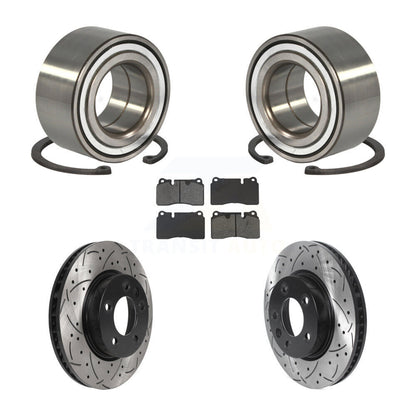 Kit de plaquettes de Rotor de frein, roulement de roue avant enduit de fente de perçage pour Volkswagen Touare