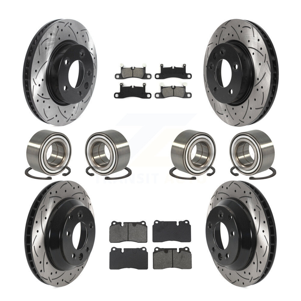 Kit de plaquettes de Rotor de frein à disque revêtu de roulement avant et arrière (10 pièces) pour Volkswagen Touare