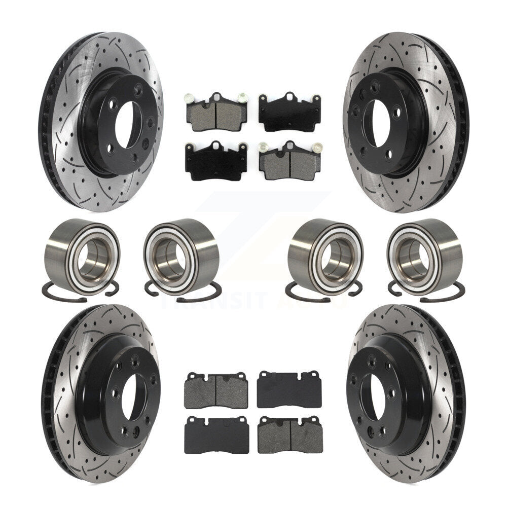 Kit de plaquettes de Rotor de frein à disque revêtu de roulement avant et arrière (10 pièces) pour Volkswagen Touare