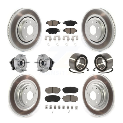 Kit de plaquettes de rotor de frein, roulement de moyeu avant et arrière (10 pièces) pour Mazda CX-9 AW 16-18
