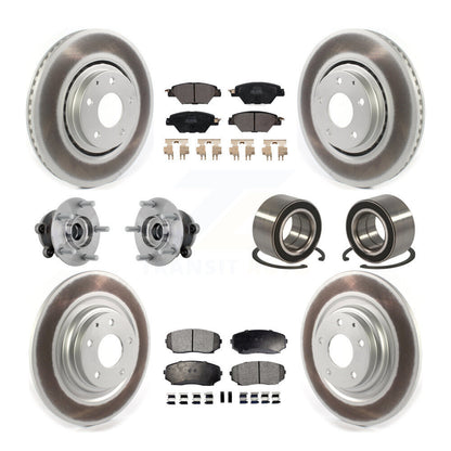 Kit de plaquettes de rotor de frein, roulement de moyeu avant et arrière (10 pièces) pour Mazda CX-9 AW 16-18