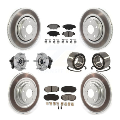 Kit de plaquettes de rotor de frein, roulement de moyeu avant et arrière (10 pièces) pour Mazda CX-9 AW 16-18