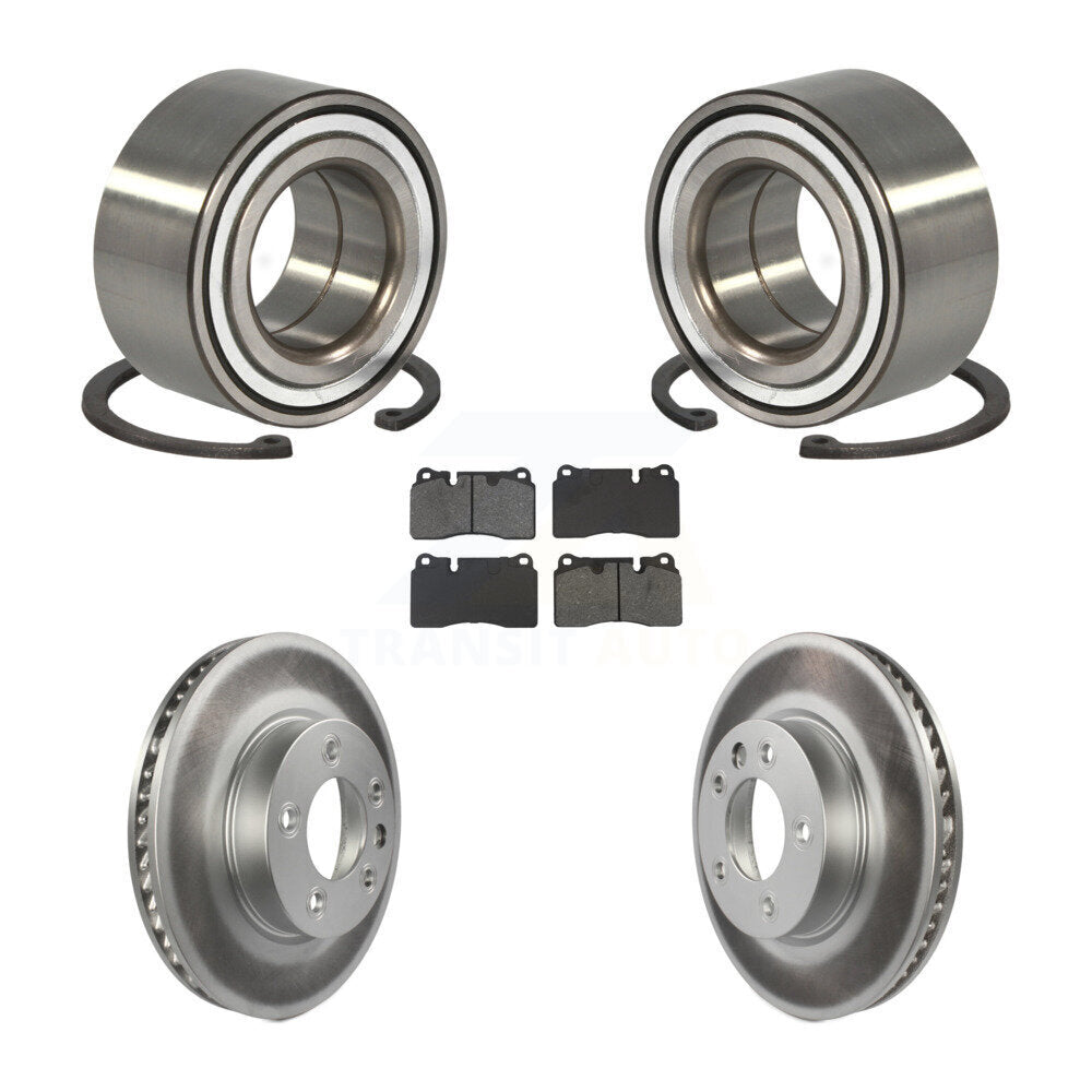 Kit de rotors et plaquettes de frein à disque enduits de roulement de roue avant pour Volkswagen Touare