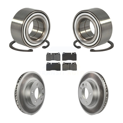 Kit de rotors et plaquettes de frein à disque enduits de roulement de roue avant pour Volkswagen Touare