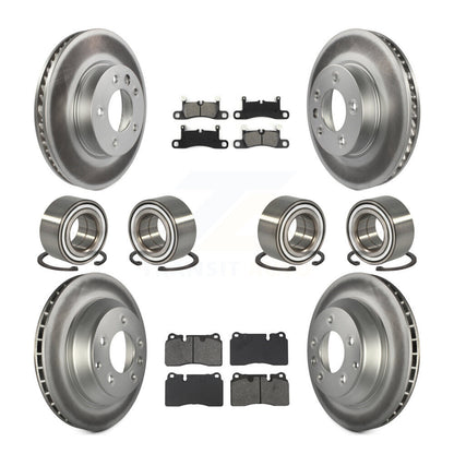 Kit de plaquettes de Rotor de frein à disque revêtu de roulement avant et arrière (10 pièces) pour Volkswagen Touare
