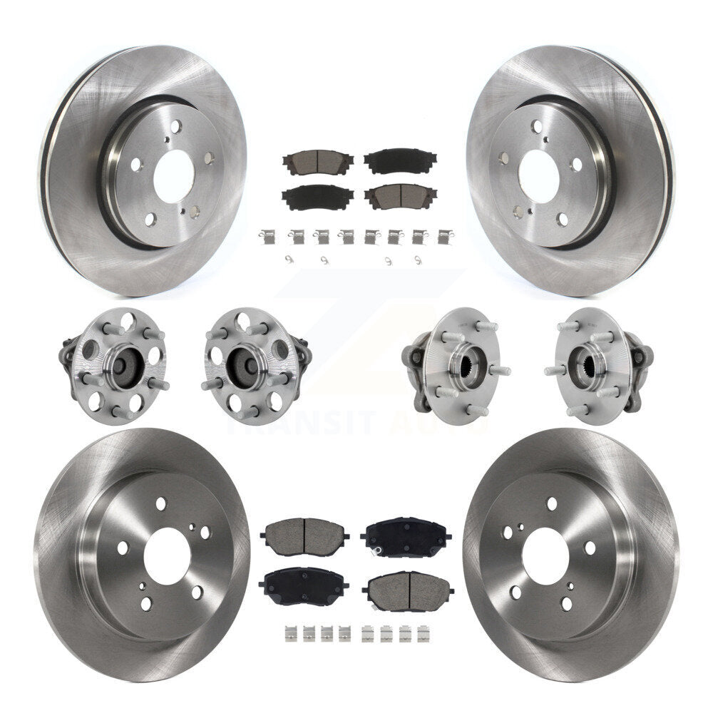 Kit de rotors et plaquettes de frein à disque, roulements de moyeu avant et arrière (10 pièces) pour Toyota C-HR