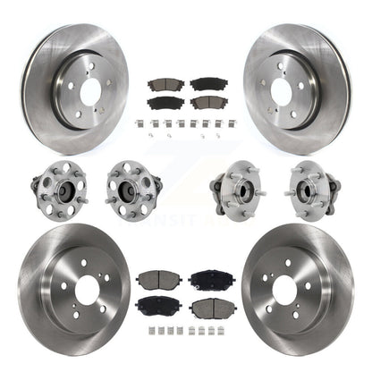 Kit de rotors et plaquettes de frein à disque, roulements de moyeu avant et arrière (10 pièces) pour Toyota C-HR