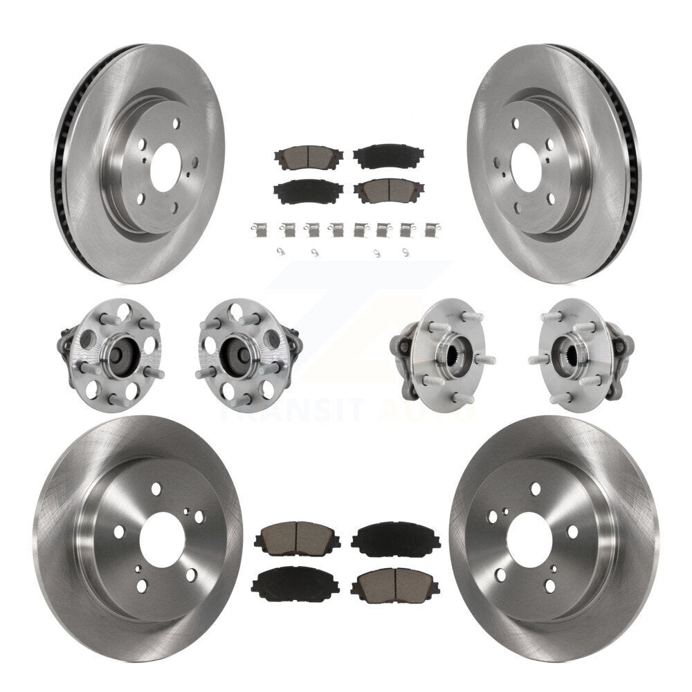 Kit de rotors et plaquettes de frein à disque, roulements de moyeu avant et arrière (10 pièces) pour Toyota C-HR