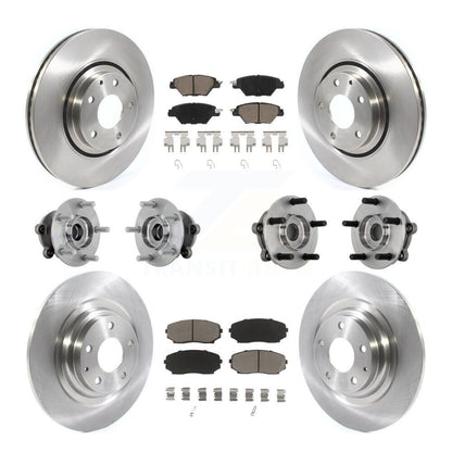 Kit de rotor et de plaquettes de frein avec roulement de moyeu avant et arrière (10 pièces) pour Mazda CX-9 AW 2016 – 2023