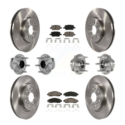 Kit de plaquettes de Rotor de frein, roulement de moyeu avant et arrière (10 pièces) pour Chevrolet Traverse GMC FW