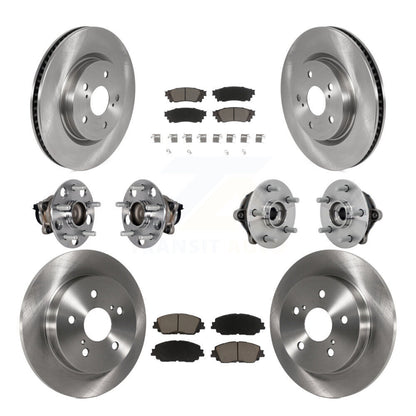 Kit de rotors et plaquettes de frein à disque, roulements de moyeu avant et arrière (10 pièces) pour Toyota RAV4