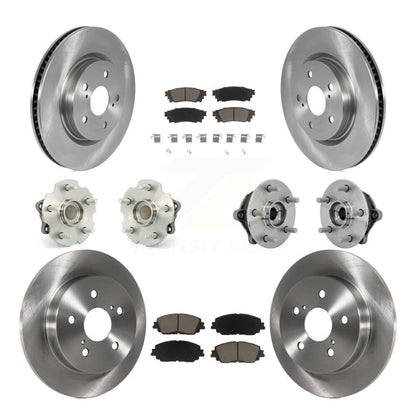 Kit de rotors et plaquettes de frein à disque, roulements de moyeu avant et arrière (10 pièces) pour Toyota RAV4