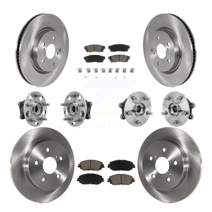 Kit de rotors et plaquettes de frein à disque, roulements de moyeu avant et arrière (10 pièces) pour Toyota RAV4
