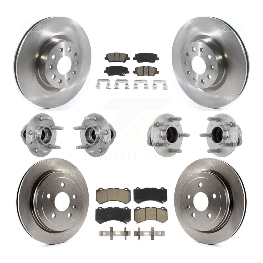 Kit de rotors et plaquettes de frein à disque, roulements de moyeu avant et arrière (10 pièces) pour Cadillac CTS