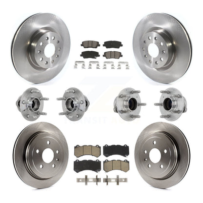 Kit de rotors et plaquettes de frein à disque, roulements de moyeu avant et arrière (10 pièces) pour Cadillac CTS