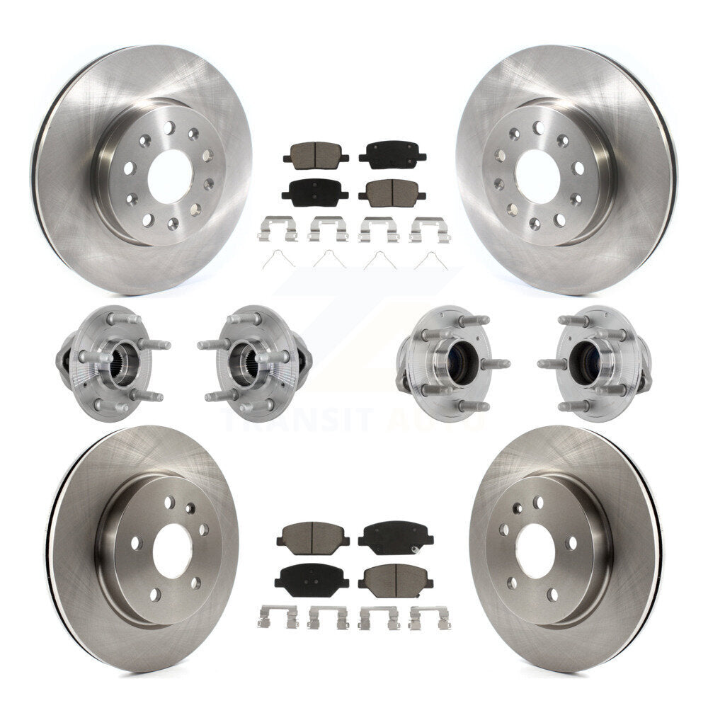 Kit de Rotor et plaquettes de frein à disque, roulement de moyeu avant et arrière (10 pièces) pour Chevrolet Camar