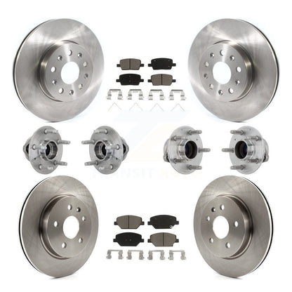 Kit de Rotor et plaquettes de frein à disque, roulement de moyeu avant et arrière (10 pièces) pour Chevrolet Camar
