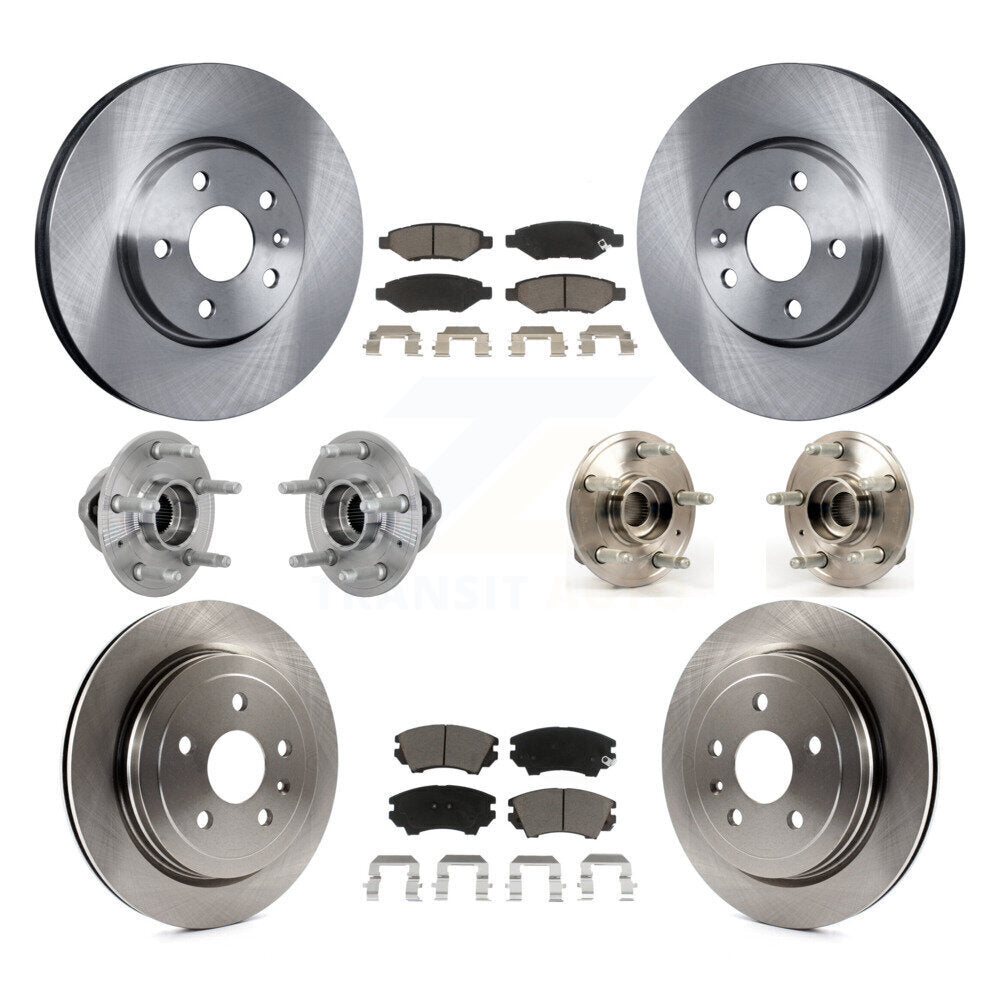 Kit de Rotor et plaquettes de frein à disque, roulement de moyeu avant et arrière (10 pièces) pour Chevrolet Camar