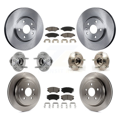 Kit de Rotor et plaquettes de frein à disque, roulement de moyeu avant et arrière (10 pièces) pour Chevrolet Camar