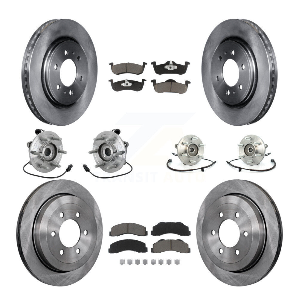 Kit de rotors et plaquettes de frein, roulement de moyeu avant et arrière (10 pièces) pour Ford Expedition Lincol