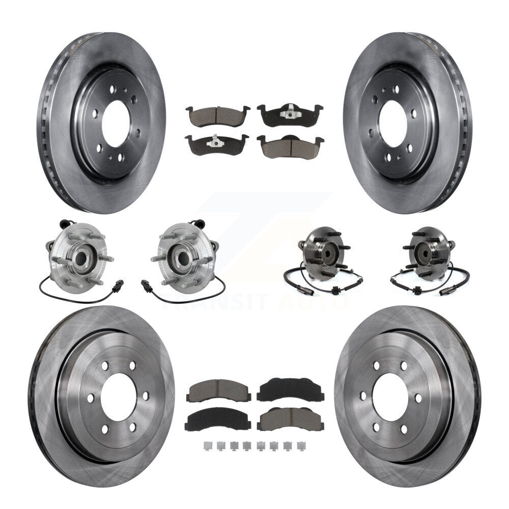 Kit de rotors et plaquettes de frein, roulement de moyeu avant et arrière (10 pièces) pour Ford Expedition Lincol