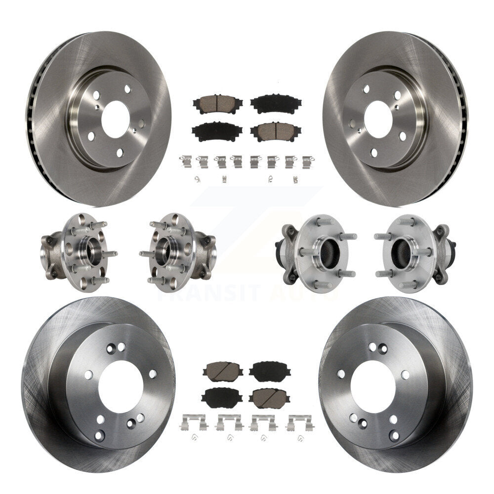 Kit de plaquettes de Rotor de frein, roulement de moyeu avant et arrière (10 pièces) pour Base Lexus IS250 avec RW