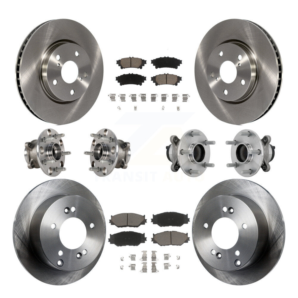 Kit de plaquettes de Rotor de frein, roulement de moyeu avant et arrière (10 pièces) pour Base Lexus IS250 avec RW
