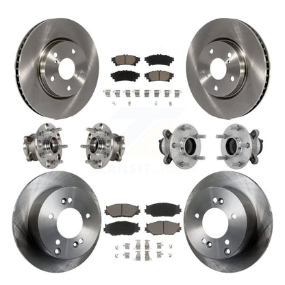 Kit de plaquettes de Rotor de frein, roulement de moyeu avant et arrière (10 pièces) pour Base Lexus IS250 avec RW