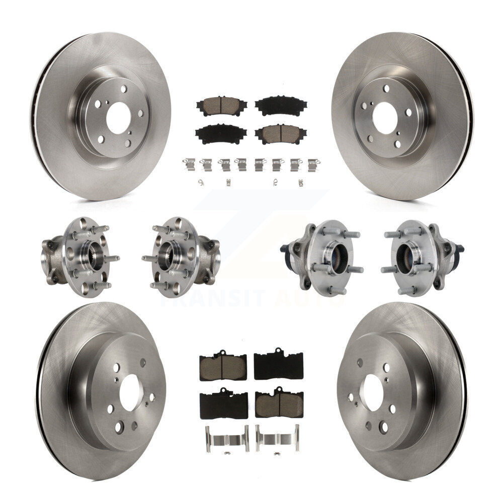 Kit de Rotor et de plaquettes de frein, roulement de moyeu avant et arrière (10 pièces) pour Lexus GS350 RC300 GS450