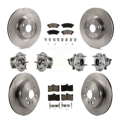 Kit de Rotor et de plaquettes de frein, roulement de moyeu avant et arrière (10 pièces) pour Lexus GS350 RC300 GS450