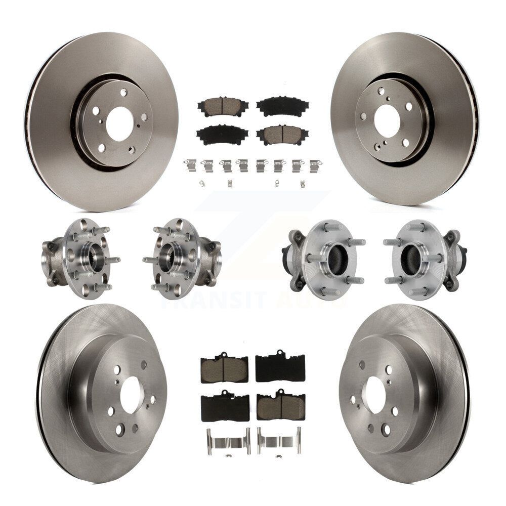 Kit de Rotor et de plaquettes de frein, roulement de moyeu avant et arrière (10 pièces) pour Lexus IS350 IS300 IS200