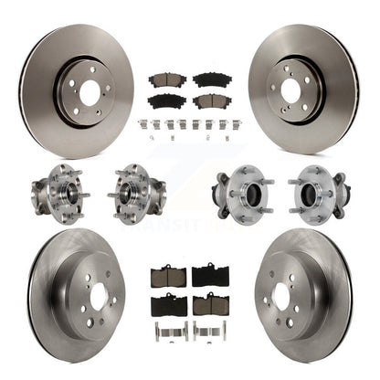 Kit de Rotor et de plaquettes de frein, roulement de moyeu avant et arrière (10 pièces) pour Lexus IS350 IS300 IS200