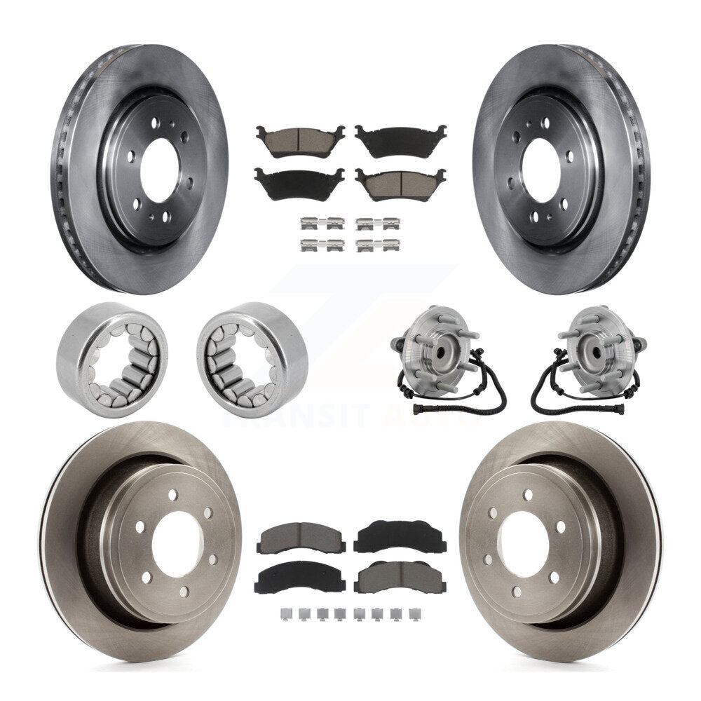 Kit de patins de rotor de frein, roulement de moyeu avant et arrière (10 pièces) pour Ford F-150 RW 15-17