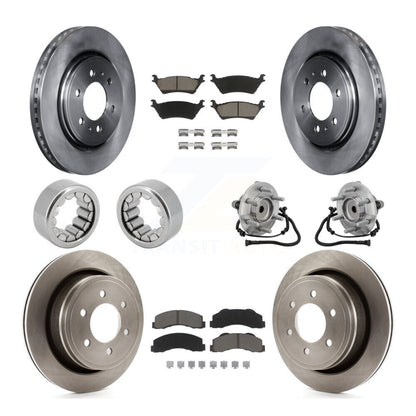 Kit de patins de rotor de frein, roulement de moyeu avant et arrière (10 pièces) pour Ford F-150 RW 15-17