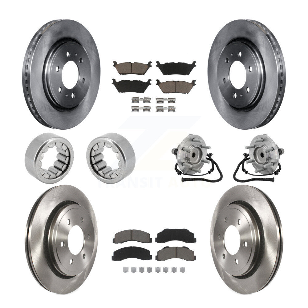 Kit de patins de rotor de frein, roulement de moyeu avant et arrière (10 pièces) pour Ford F-150 RW 15-17