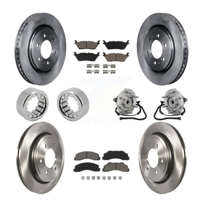Kit de patins de rotor de frein, roulement de moyeu avant et arrière (10 pièces) pour Ford F-150 RW 15-17