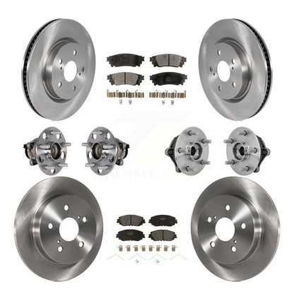 Kit de rotors et plaquettes de frein à disque, roulements de moyeu avant et arrière (10 pièces) pour Toyota RAV4