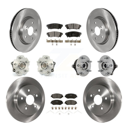 Kit de rotors et plaquettes de frein à disque, roulements de moyeu avant et arrière (10 pièces) pour Toyota RAV4