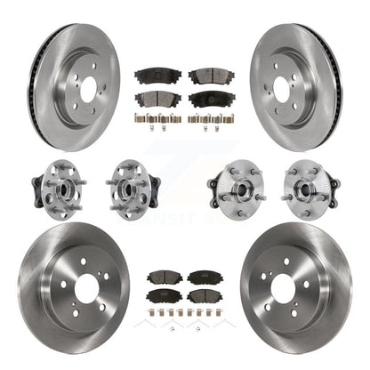 Kit de rotors et plaquettes de frein à disque, roulements de moyeu avant et arrière (10 pièces) pour Toyota RAV4