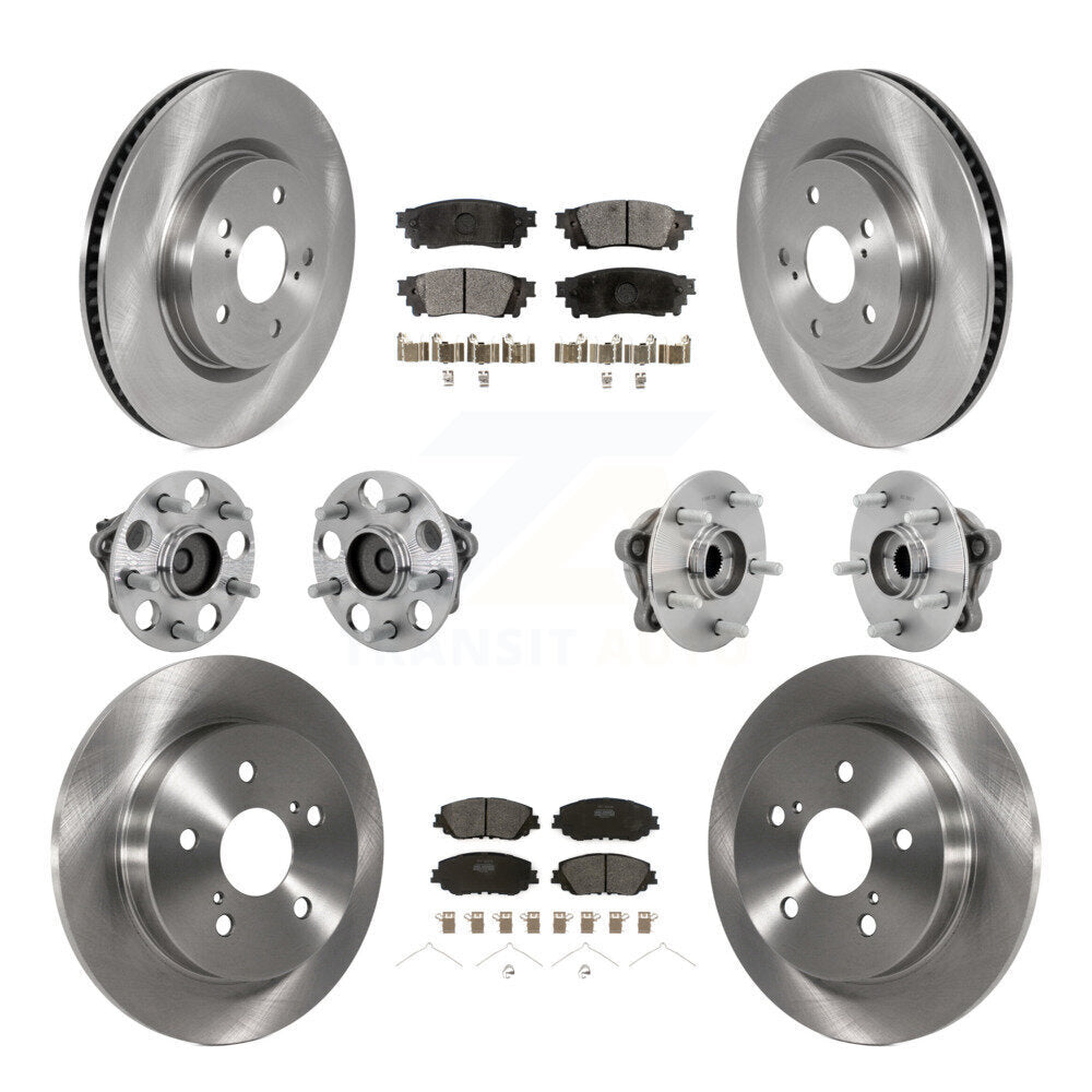 Kit de rotors et plaquettes de frein à disque, roulements de moyeu avant et arrière (10 pièces) pour Toyota C-HR