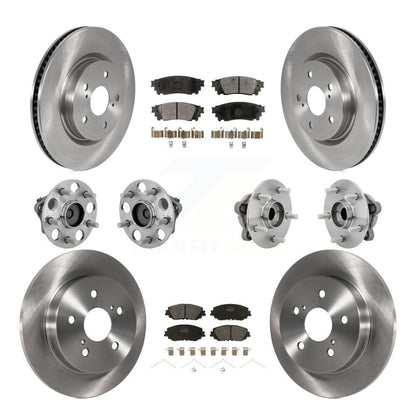 Kit de rotors et plaquettes de frein à disque, roulements de moyeu avant et arrière (10 pièces) pour Toyota C-HR