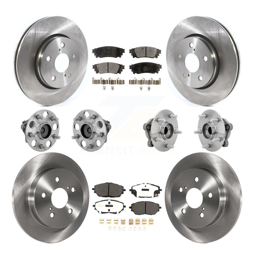 Kit de rotors et plaquettes de frein à disque, roulements de moyeu avant et arrière (10 pièces) pour Toyota C-HR