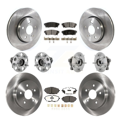 Kit de rotors et plaquettes de frein à disque, roulements de moyeu avant et arrière (10 pièces) pour Toyota C-HR