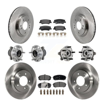 Kit de plaquettes de Rotor de frein à disque, roulement de moyeu avant et arrière (10 pièces) pour Hyundai Sonata Kia K