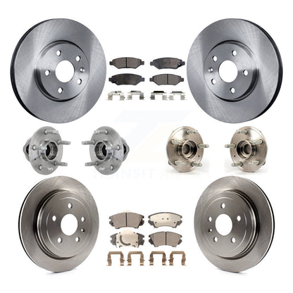 Kit de Rotor et plaquettes de frein à disque, roulement de moyeu avant et arrière (10 pièces) pour Chevrolet Camar