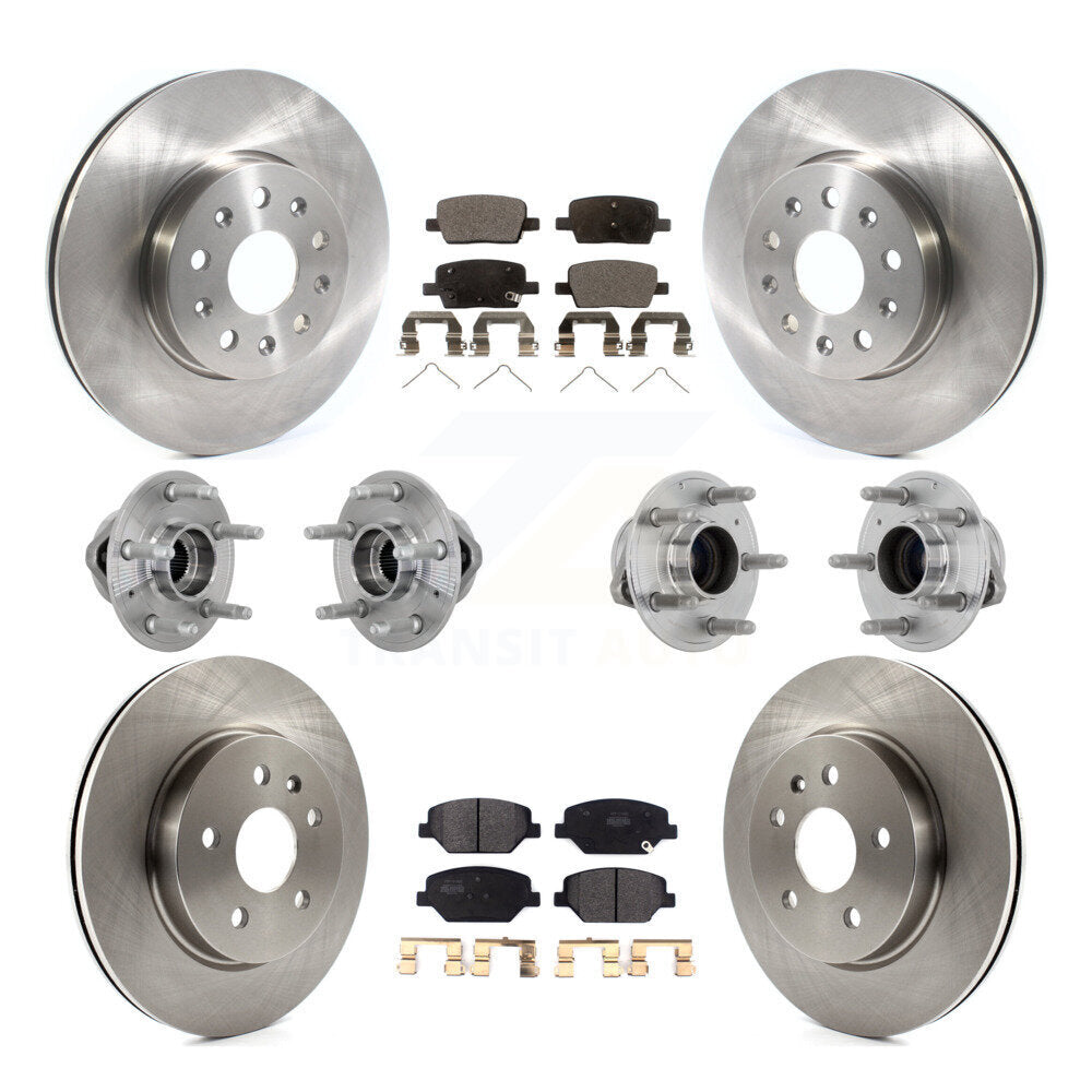 Kit de Rotor et plaquettes de frein à disque, roulement de moyeu avant et arrière (10 pièces) pour Chevrolet Camar