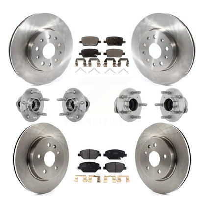 Kit de Rotor et plaquettes de frein à disque, roulement de moyeu avant et arrière (10 pièces) pour Chevrolet Camar